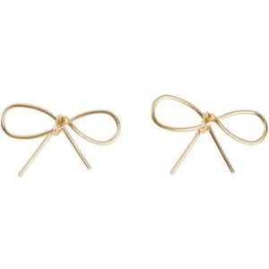 Malababa, Accessoires, Dames, Geel, ONE Size, Gouden Draadstrik Oorbellen