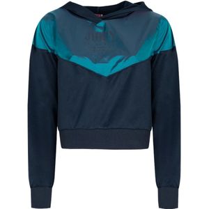 Juicy Couture, Sweatshirts & Hoodies, Dames, Blauw, XS, Katoen, Losvallend Trainingsshirt met Capuchon