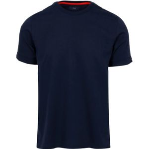 Fay, Tops, Heren, Blauw, M, Katoen, Blauw Katoen Ronde Hals Korte Mouw