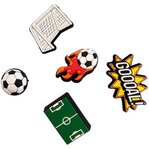 Crocs, Accessoires, Heren, Veelkleurig, ONE Size, Voetbal Thema Jibbitz Accessoire