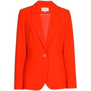 Marie Méro, Jassen, Dames, Rood, 4Xl, Leer, Rode Blazer voor elke gelegenheid