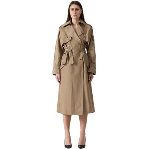 Ermanno Scervino, Mantels, Dames, Beige, XS, Katoen, Tijdloze Trenchcoat