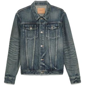 Saint Laurent, Jassen, Heren, Blauw, L, Denim, Denim Jas