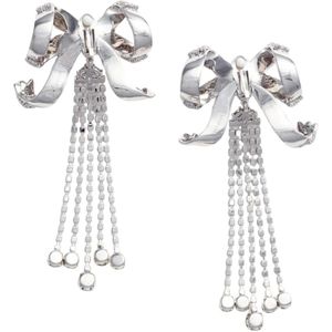 Self Portrait, Accessoires, Dames, Grijs, ONE Size, Bijoux Zilveren Ketting Elegante Sieraden