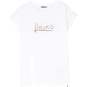 Herno, Tops, Dames, Wit, 2Xs, Witte Klassieke Tshirt voor Mannen