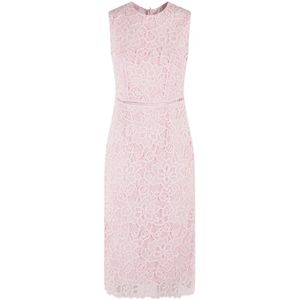 Ermanno Scervino, Kleedjes, Dames, Roze, S, Lichtroze Kant Geborduurde Jurk