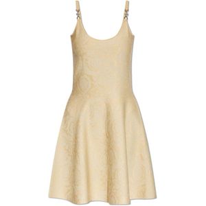 Versace, Kleedjes, Dames, Beige, S, Polyester, Jurk met bandjes