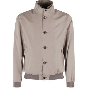 Moorer, Jassen, Heren, Beige, M, Stijlvolle Pufferjas
