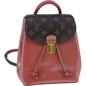 Louis Vuitton Vintage, Pre-owned, Dames, Bruin, ONE Size, Pre-owned Canvas backpacks