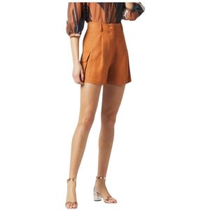 Manila Grace, Korte broeken, Dames, Bruin, M, Shorts met zakken