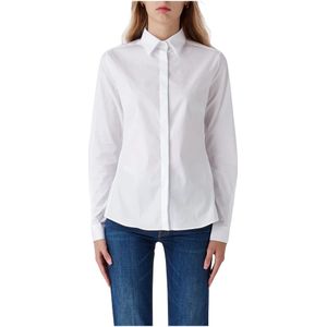 Fay, Blouses & Shirts, Dames, Wit, M, Slim Basico Shirt