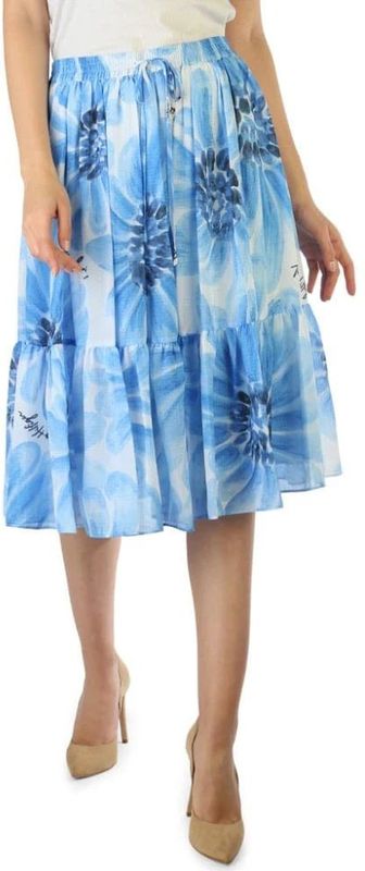 Tommy Hilfiger, Rokken, Dames, Blauw, XS, Polyester, Midi Rok