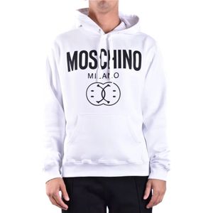 Moschino, Sweatshirts & Hoodies, Heren, Wit, L, Stijlvolle Sweatshirts en Hoodies