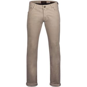 Moorer, Broeken, Heren, Beige, W40, Denim, Slim Fit Denim Broek