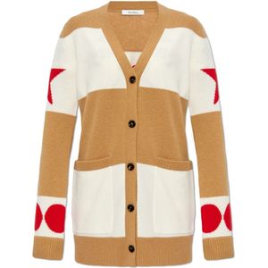 Max Mara, Truien, Dames, Beige, L, Wol, Valido Cardigan