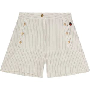 Busnel, Korte broeken, Dames, Beige, XL, Leer, Pixie Gestreepte Shorts