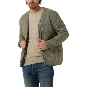 Selected Homme, Jassen, Heren, Groen, M, Nylon, Gewatteerde Hanzo Jas Groen