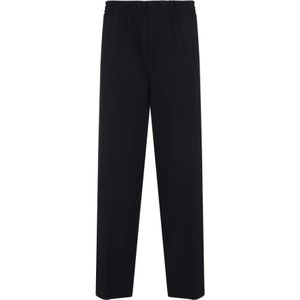 Bottega Veneta, Broeken, Heren, Blauw, S, Wol, Middernachtblauw Fijne Wollen Broek