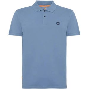 Timberland, Tops, Heren, Blauw, S, Katoen, Katoenen Polo Shirts