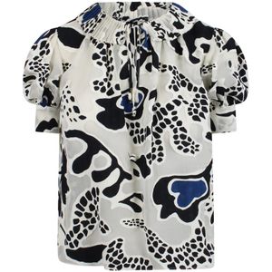 Ulla Johnson, Blouses & Shirts, Dames, Veelkleurig, 2Xs, Polyester, Ruche Kraag Marcella Blouse