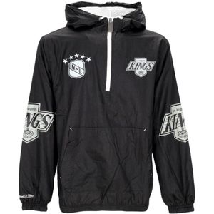 Mitchell & Ness, Sport, Heren, Zwart, L, Polyester, Los Angeles Kings Windbreaker Anorak Jas