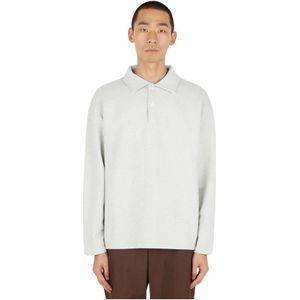 Another Aspect, Tops, Heren, Grijs, S, Katoen, Organisch Katoenen Polo Shirt