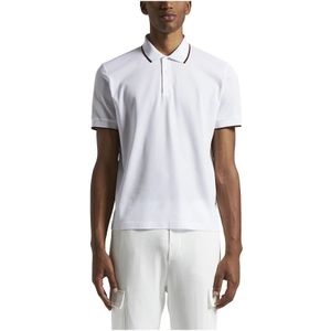 Peserico, Tops, Heren, Wit, L, Katoen, Lichtgewicht Supima katoenen piqué poloshirt