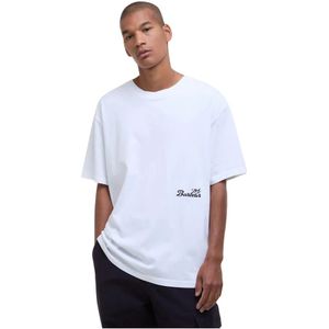 Barbour, Tops, Heren, Wit, M, Katoen, Oversized Grafische Tee Wit-S