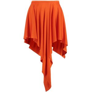 Stella McCartney, Rokken, Dames, Oranje, XS, Asymmetrische Viscose Rok