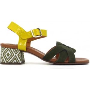 Chie Mihara, Schoenen, Dames, Veelkleurig, 40 EU, Suède, Suède sandalen met leren band