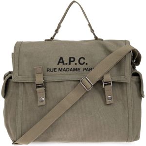 A.p.c., Tassen, Heren, Groen, ONE Size, Schoudertas Recuperation