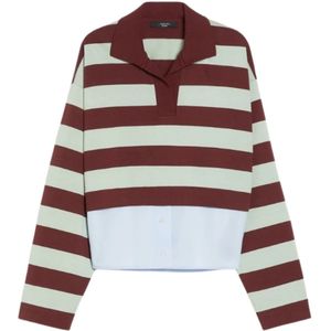 Max Mara Weekend, Tops, Dames, Veelkleurig, L, Katoen, Halle Polo Shirt