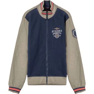 Aeronautica Militare, Sweatshirts & Hoodies, Heren, Veelkleurig, L, Hoodloze Sweatshirt, 100% samenstelling, Stijl 242Fe 1929F511-94524