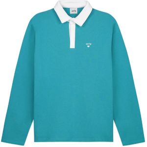 Arte Antwerp, Tops, Heren, Blauw, L, Katoen, Polo Shirt met Contrastkraag
