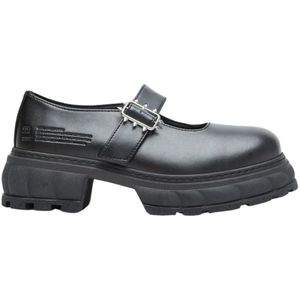 Virón, Schoenen, Dames, Zwart, 39 EU, Katoen, Mary Jane Spike Buckle Schoenen