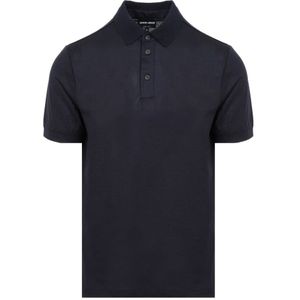 Giorgio Armani, Tops, Heren, Blauw, 2Xl, Wol, Royal Blue Polo Shirt