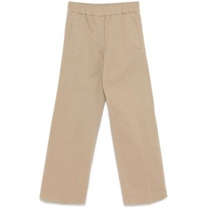 Forte Forte, Broeken, Dames, Beige, L, Katoen, Beige Broek