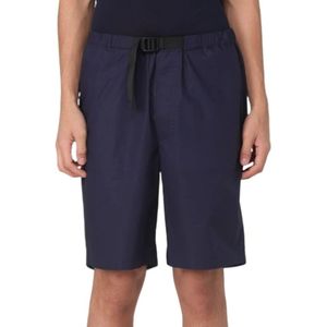 Roberto Collina, Korte broeken, Heren, Blauw, S, Katoen, Blauwe Trekkoord Bermuda Shorts