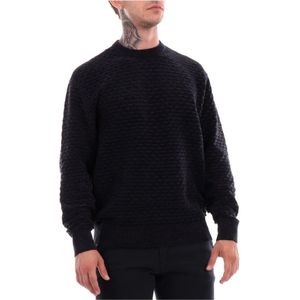 Armani Exchange, Truien, Heren, Blauw, XL, Polyester, Blauwe Trui voor Mannen