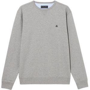 Brooks Brothers, Sweatshirts & Hoodies, Heren, Grijs, S, Katoen, Gouden Fleece Borduurwerk Crewneck Sweatshirt