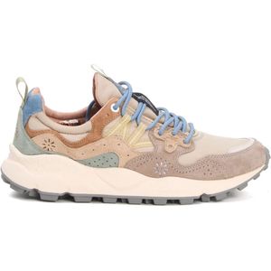 Flower Mountain, Schoenen, Heren, Veelkleurig, 45 EU, Suède, Beige Sneakers Ripstop Suede Trekking Style
