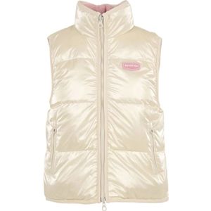 Duvetica, Jassen, Dames, Beige, M, Nylon, Omkeerbaar Jack met Logo Patch