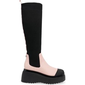 Steve Madden, Schoenen, Dames, Roze, 38 EU, Leer, Dagget Boots