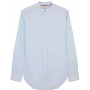 Paul Smith, Overhemden, Heren, Blauw, S, Katoen, Gestreept hemelsblauw mao kraag overhemd