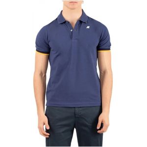 K-Way, Tops, Heren, Blauw, L, Stijlvolle Polo Jas voor Mannen