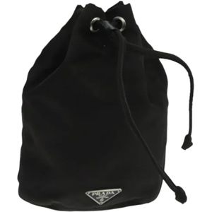 Prada Vintage, Pre-owned, Dames, Bruin, ONE Size, Nylon, Pre-owned Fabric prada-bags