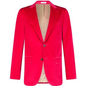 Boglioli, Jassen, Heren, Roze, M, Leer, Fluwelen B-Line Jas