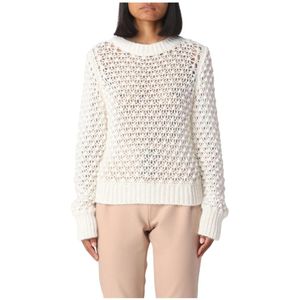 Fabiana Filippi, Truien, Dames, Beige, S, Wol, Bobble Detail Wollen Trui