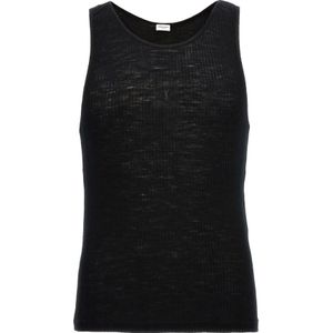 Saint Laurent, Tops, Heren, Zwart, L, Zwarte Top voor Mannen