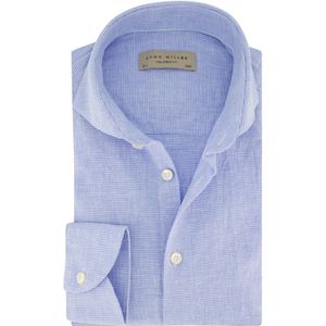 John Miller, Overhemden, Heren, Blauw, 2Xl, Katoen, Zakelijk Overhemd Lichtblauw Geruit